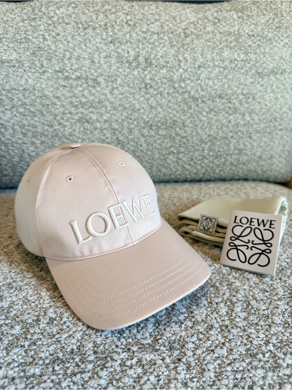 NEW Loewe Blush Pink Logo Baseball Cap